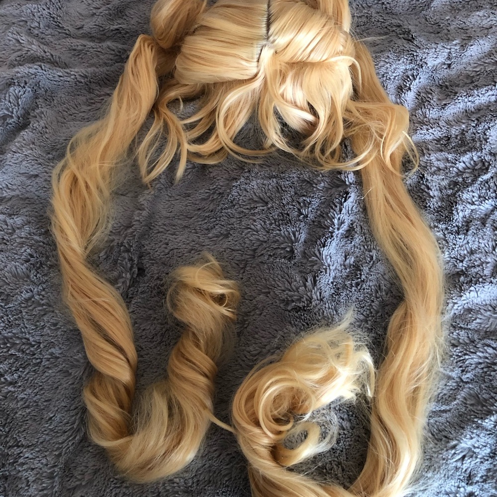 Sailor moon Usagi Tsukino anime wig blonde pigtails with buns